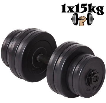 Гантель композитная наборная Infinito 1×15 кг Heavy Edition (антиударные ABS диски)