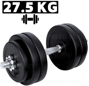 Гантель композитная наборная 27,5 кг WCG Strong Edition со стальным грифом Ø28 мм (антиударные диски)