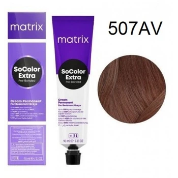 Краска Matrix SoColor Extra Pre-Bonded Cream Permanent (Ash & Violet Colors) - 507AV блондин попелясто-фіолетовий-90мл.