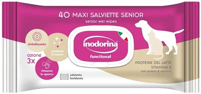 Вологі серветки для собак і котів Inodorina Refresh Sensitive Proteine del Latte з ароматом молока 40 шт (230.0040.002)