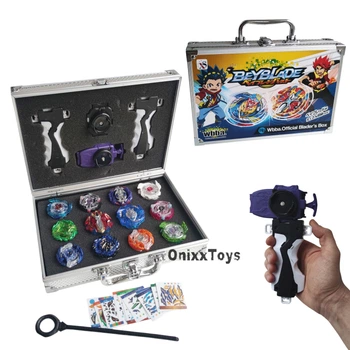 Игровой набор бейблейд Beyblade Burst в кейсе — 12 блейдов, 2 запусκа и 2 ручки
