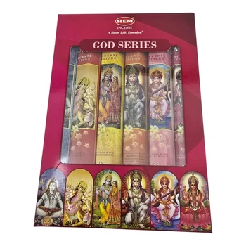 Подарочный набор благоухания HEM Божественная серия God Series, 6 ароматов, палочки по 20 шт (36547)