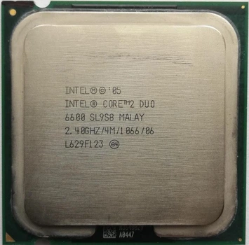 Процессор LGA775 Intel Core 2 Duo E6600 2x2400MHz 4mb Cashe 65W Шина 1066 Б\в - Б/У