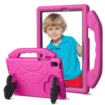Противоударный детский чехол EVA Kids Like с подставкой на Samsung Galaxy Tab A11 Plus 5G 11" / Tab A11+ Wi-Fi 11" (Малиновый)