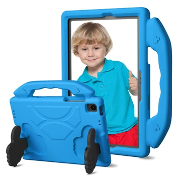 Противоударный детский чехол EVA Kids Like с подставкой на Samsung Galaxy Tab A11 Plus 5G 11" / Tab A11+ Wi-Fi 11" (Голубой)