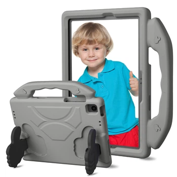 Противоударный детский чехол EVA Kids Like с подставкой на Samsung Galaxy Tab A11 Plus 5G 11" / Tab A11+ Wi-Fi 11" (Серый)