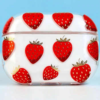 Чехол Clear Case Strong Design №1 для наушников AirPods Pro 2 Strawberry