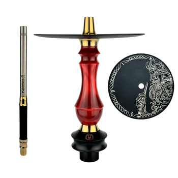 Шахта для кальяна Sunpipe Hookah Odin Epoxy Mini Mars 33 см Санпайп Хука Один Эпокси Мини Марс Нержавеющая сталь Красный