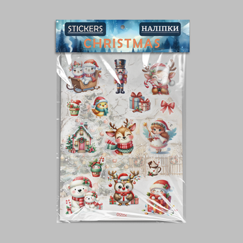 Набор наклеек (стикерпак) A5, 3л. 140*210 мм., Рождество, 4SU_SticPack_0090