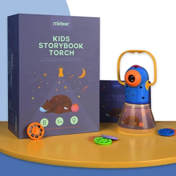 Детский проектор-ночник Mideer Storybook Torch Многофункциональный 8 сказок 4-в-1 Ночник/Таймер арт 4930 Синий