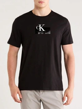 Футболка бавовняна довга чоловіча Calvin Klein 955913726 M Чорна (1159848244)