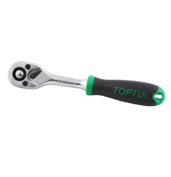 Трещетка 1/4 дюйма с резиновой оливо-бензостойкой ручкой TOPTUL 36 зубов