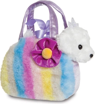 М'яка іграшка Aurora Fancy Pals Щеня у фіолетовій сумці 20 см 210552B (5034566614345)