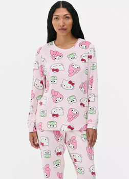 Мягкий плюшевый свитшот Primark Hello Kitty and Friends XS для дома и сна Молочный (8340)