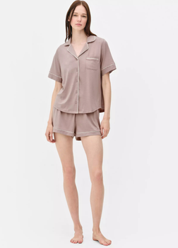 Женская пижама Primark Jersey Boyfriend Short Pyjama Set XXS Комплект для дома и сна Коричневый (8301)