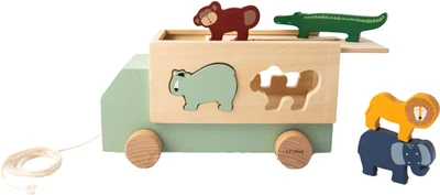 Сортер Trixie Дерев’яна вантажівка зі звірами 6 елементів (5400858361820)