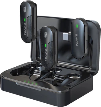 Петличный беспроводной микрофон Bavin MP-102 Type-C Black