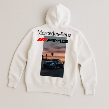 Чоловіче худі з принтом Mercedes-Benz AMG , Білий, XS