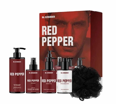 Парфумований набір косметики для чоловіків Mr.Scrubber Red Pepper Perfumed Men's Essentials Set