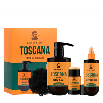 Подарочный набор косметики для мужчин Barber Blend Toscana, 4 продукта