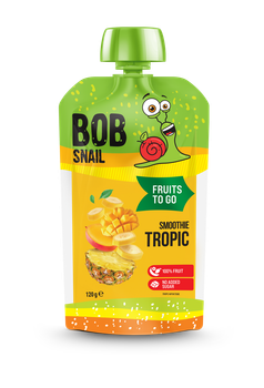 Пюре-смузі фруктове Bob Snail Тропік Банан-Ананас-Манго 120г