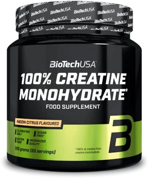 Креатин моногідрат Biotech 100% Creatine Monohydrate порошок 300 г Неоновий цитрус (5999076261949)