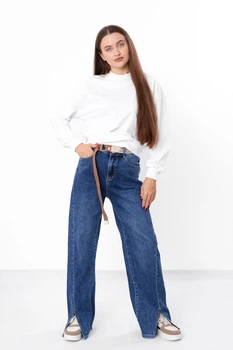 Жіночі Джинси Yuki slim 44 Темно-синій ЦБ-00257334 – Брендовий