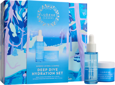 Набір для догляду за обличчям Lumene Nordic Hydra Deep Dive Hydration Крем для обличчя 50 мл + Сироватка для обличчя 30 мл (6412600864366)