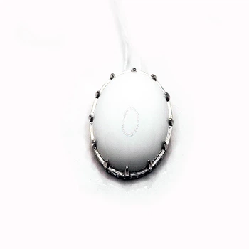 Подвеска с кахалонгом серебро 925° 3,74г. родий овал (2309)