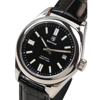 Чоловічий механічний годинник Benyar Automatic Leather Deluxe