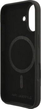 Etui plecki Karl Lagerfeld Karl & Choupette Head na Apple iPhone 16 z MagSafe Czarne (3666339319649)