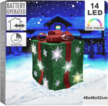 Садовий ліхтар Vilde 839405 святковий подарунок  14 LED 46 см Зелений (8720573361972)