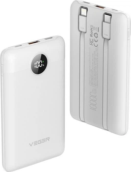 Powerbank Veger C11C 10000 mAh 22.5W White (6970453559872)