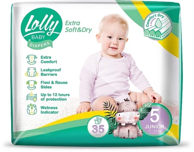 Подгузники Extra Soft & Dry Junior 5 (11-25 кг), 35 шт. - Lolly 35шт (1196483-936912988-2)