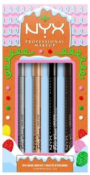 Набір підводок для очей NYX Professional Makeup Holiday Epic Wear Liner Stick Kit Silver Lining + Gold Plated + Pitch Black + Brown Shimmer 4 × 1.25 г (800897274238)