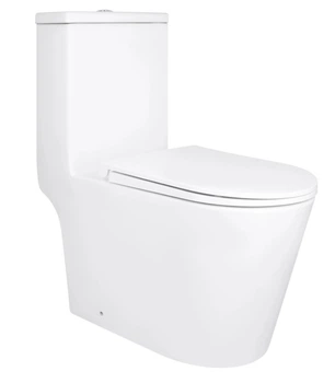 Напольный унитаз-моноблок Qtap Kolibri Ultra Quiet с сиденьем Slim Duroplast/ Soft-close/ Quick Release QT10226380W
