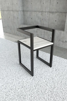 Стул с подлокотниками в стиле лофт EcoLoft Кренто DSP-1287-2 Дуб Кортона