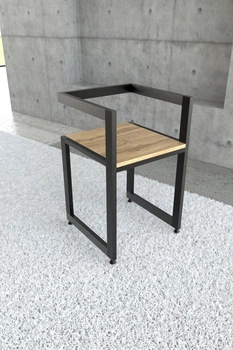 Стул с подлокотниками в стиле лофт EcoLoft Кренто DSP-1287-1 Дуб Аппалачи