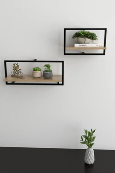 Комплект настенных полок в стиле лофт EcoLoft Кадро DSP-1288-1 Дуб Аппалачи