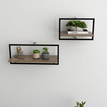Комплект настінних полиць в стилі лофт EcoLoft Кадро DSP-1288-4 Монтеверде