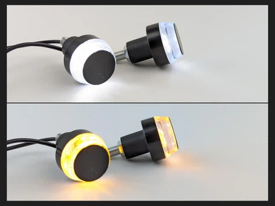 Поворотники в торец руля для мотоцикла мотоповоротники LED с габаритом