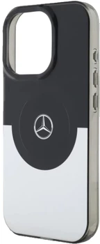 Панель Mercedes Benz Double Layer BiColor для Apple iPhone 16 Pro з MagSafe Black Silver (3666339326425)
