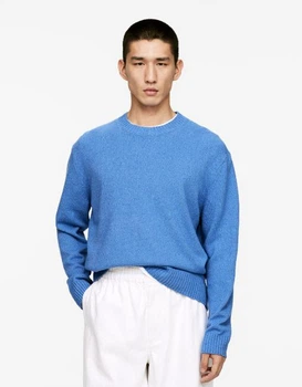 Джемпер чоловічий ARKET linen silk jumper 1142169009 L Блакитний