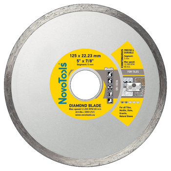 Алмазний круг NovoTools Basic 125мм*5мм*22,23 Плитка (DBB125/C)
