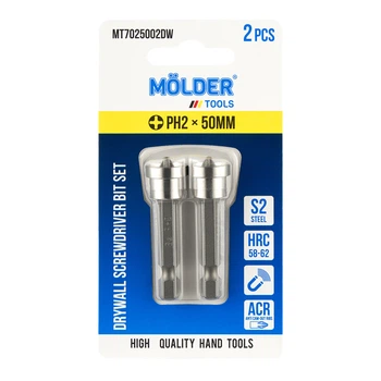 Набор бит Molder с ограничителем для гипсокартона PH2x50 мм 2 шт (MT7025002DW)