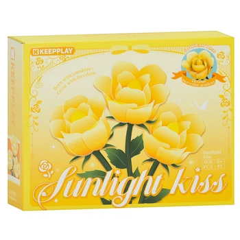 Конструктор игровой цветы розы желтые 93 детали Keepplay, K22107