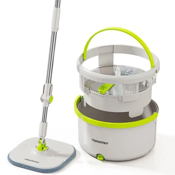 Швабра з відром CoolMop Plus CW001 молочний/зелений