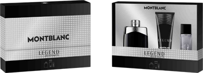 Набір для чоловіків Montblanc Legend Туалетна вода 100 мл + Туалетна вода 15 мл + Гель для душу 100 мл (3386460154314)
