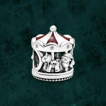 Серебряная бусина шарм "Рождественская карусель" Pandora (Пандора) 798435c01