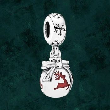 Срібна намистина шарм "Різдвяний олень" Pandora (Пандора) 791768EN07